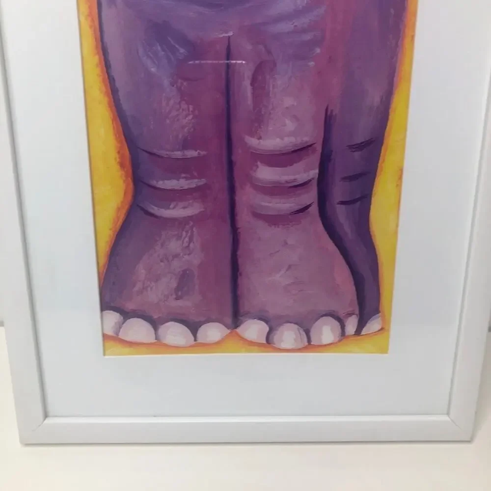 Hippo Wall Art Vertical Framed Painting Print